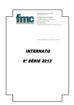 INTERNATO 6&ordf; S&Eacute;RIE 2013