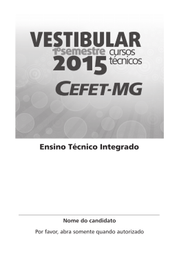 2015_1-prova-Integrado - Copeve - Cefet-MG