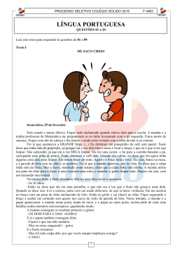 PROVAS - 7&ordm; ano Fundamental