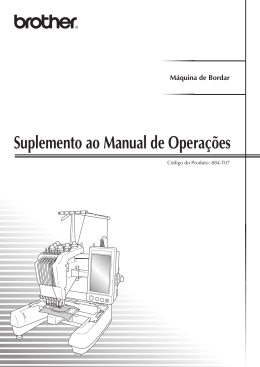 Suplemento ao Manual de Operações