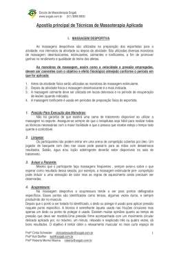 Apostila principal de T&eacute;cnicas de Massoterapia Aplicada