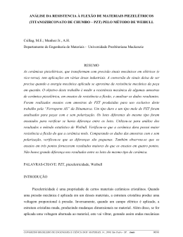 AN&Aacute;LISE DA RESISTENCIA &Agrave; FLEX&Atilde;O DE MATERIAIS