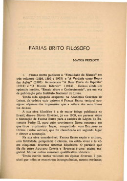 Farias Brito Fil&oacute;sofo - Matos Peixoto