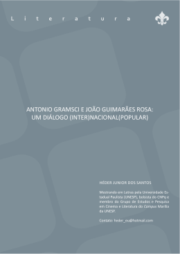 antonio GraMsCi e Jo&Atilde;o GuiMar&Atilde;es rosa: uM di&Aacute;LoGo (inter