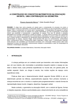 a constru&ccedil;&atilde;o de conceitos matem&aacute;ticos na educa&ccedil;&atilde;o