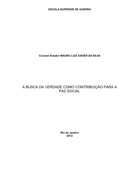 a busca da verdade como contribui&ccedil;&atilde;o para a paz social