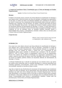 A Ast&uacute;cia da Consci&ecirc;ncia C&iacute;nica: Contribui&ccedil;&otilde;es para a