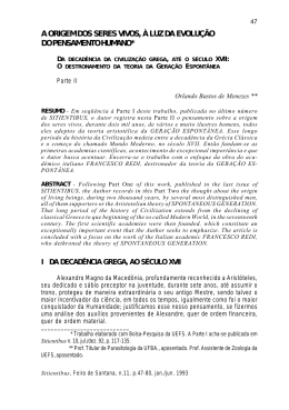 A ORIGEM DOS SERES VIVOS, &Agrave; LUZ DA EVOLU&Ccedil;&Atilde;O DO