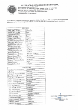FEDERA&Ccedil;AO CATARINENSE DE FUTEBOL