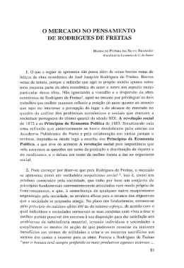 O mercado no pensamento de Rodrigues de Freitas / Maria de