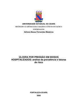 ÚLCERA POR PRESSÃO EM IDOSOS HOSPITALIZADOS