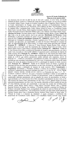 Faça aqui o - Tribunal de Contas do Estado de Sergipe