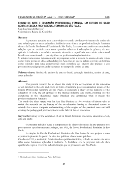 Ensino de arte e educação profissional feminina
