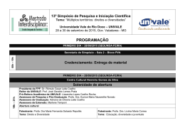 Confira a programa&ccedil;&atilde;o