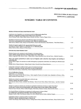 sUM&Aacute;RIo /TABLE oF coNTENTs