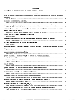 &Iacute;NDICE GERAL - Qu&iacute;mica Nova