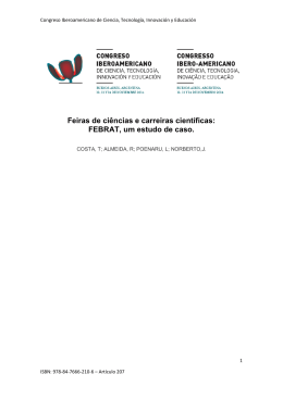Feiras de ci&ecirc;ncias e carreiras cient&iacute;ficas: FEBRAT, um estudo de caso.