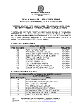 1 EDITAL N&ordm; 493/2015, DE 16 DE NOVEMBRO DE 2015 Referente