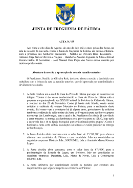 ACTA N - Junta de Freguesia de Fátima