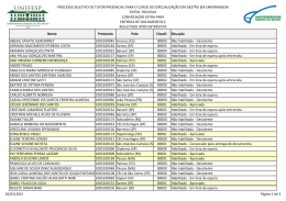 PROCESSO SELETIVO DE TUTOR PRESENCIAL PARA