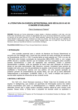 a literatura da europa setentrional nos s&eacute;culos ix ao xii e