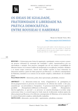 ideais de igualdade, fraternidade e liberdade na pr&aacute;tica democr&aacute;tica