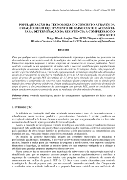POPULARIZA&Ccedil;&Atilde;O DA TECNOLOGIA DO CONCRETO