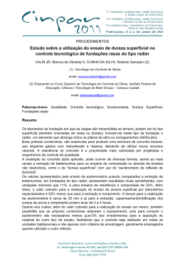 Estudo sobre a utiliza&ccedil;&atilde;o do ensaio de dur