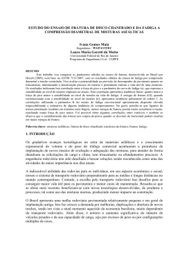 ESTUDO DO ENSAIO DE FRATURA DE DISCO CHANFRADO E DA