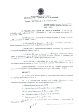 Ato Normativo de Constituição do Comitê Gestor