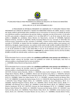Edital n&deg; 19 - Inclus&atilde;o e retifica&ccedil;&atilde;o na rela&ccedil;&atilde;o final