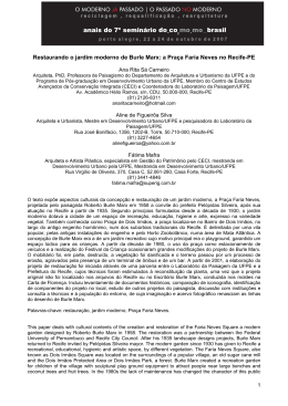 Restaurando o jardim moderno de Burle Marx: a Pra&ccedil;a Faria Neves