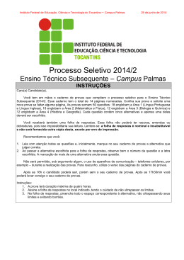 Processo Seletivo 2014/2