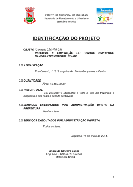 Anexo II &ndash; TP 011-2014 &ndash; Memorial Descritivo