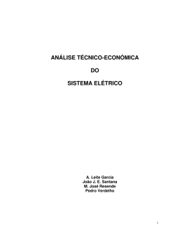 an&aacute;lise tecnico-economica do sistema electrico