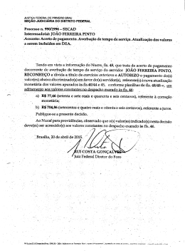 Processo n. 990/1996 - SECAD Interessado(a): JOÃO FERREIRA