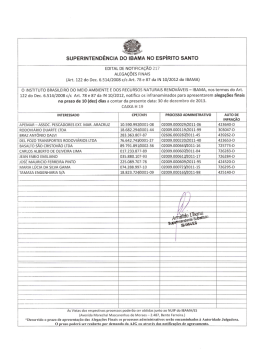Edital de Notifica&ccedil;&atilde;o 217- Ibama ES 30-12-2013
