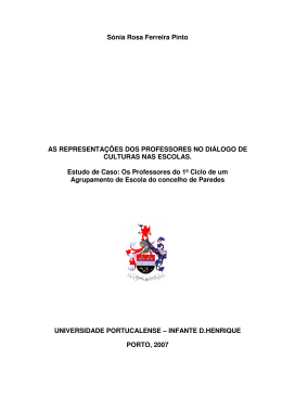 S&oacute;nia Rosa Ferreira Pinto AS REPRESENTA&Ccedil;&Otilde;ES DOS