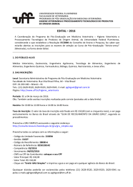 Higiene Veterin&aacute;ria e Processamento Tecnol&oacute;gico de Produtos de