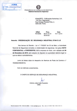 PRESID&Ecirc;NCIA DO CONSELHO DE MINISTROS Gabinete