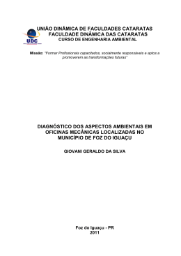 Diagn&oacute;stico dos Aspectos Ambientais em Oficinas Mec&acirc;nicas