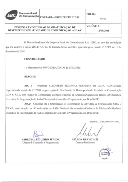 portaria &ndash; presi n&ordm; 350 &ndash; dispensa e concess&atilde;o de gda-c