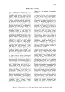 Publica&ccedil;&otilde;es recentes
