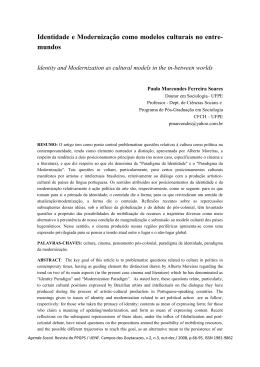 Identidade e Moderniza&ccedil;&atilde;o como modelos culturais no entre