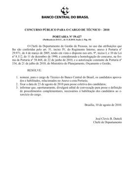 Portaria de Nomea&ccedil;&atilde;o (PDF - 121 KB)