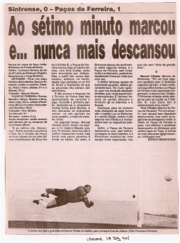 Sintrense 0 Pa&ccedil;os Ferreira 1