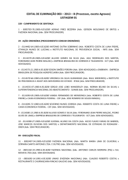 EDITAL DE ELIMINA&Ccedil;&Atilde;O 003 &ndash; 2013 &ndash; B