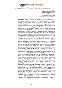 HIPERDIA: A IMPORT&Acirc;NCIA DA CONSULTA DE