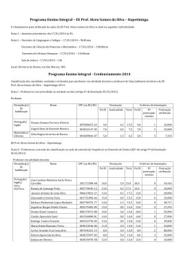 Programa Ensino Integral &ndash; EE Prof. Alceu Gomes da Silva