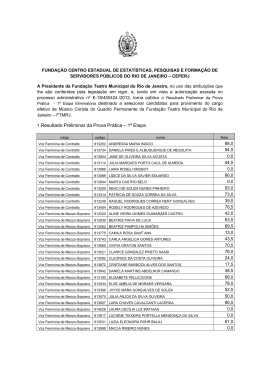 1.Resultado Preliminar da Prova Pr&aacute;tica &ndash; 1&ordf; Etapa